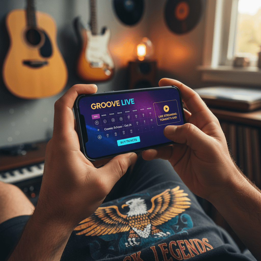 Artist profile showcase on music platform