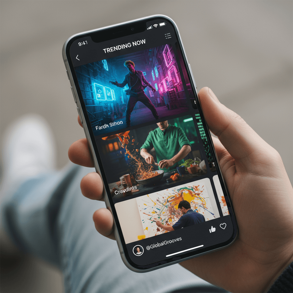 Short-form video feed on mobile