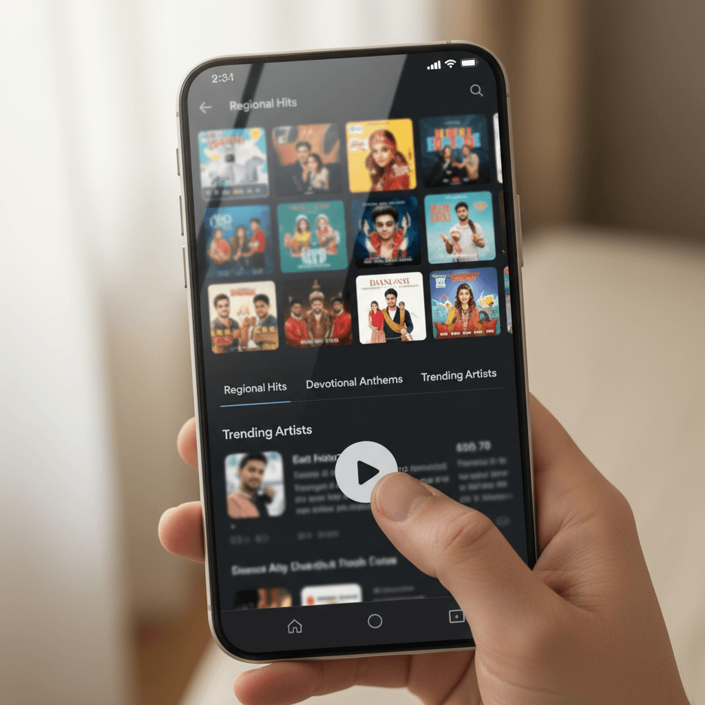 Low bandwidth music streaming application