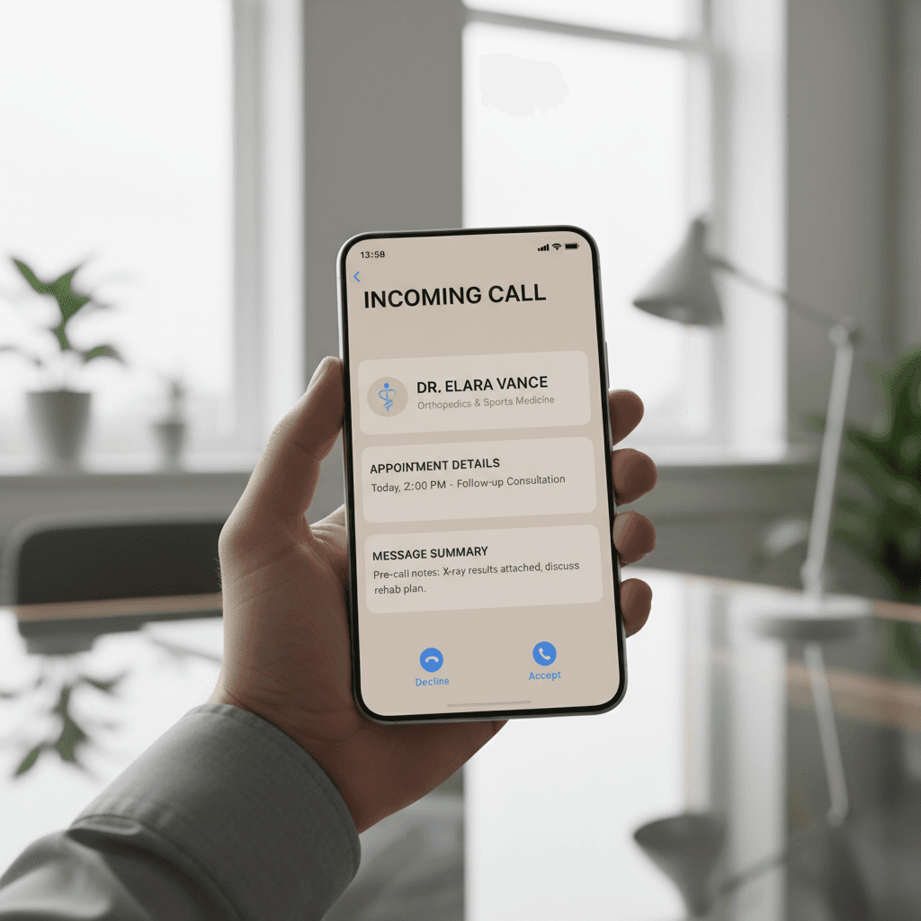 Audio call interface with controls